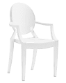 Zuo® Outdoor Anime Guest Chair, 36 1/2"H x 21"W x 21"D, White