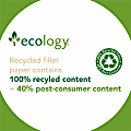 Ecology® Filler Paper, 8 1/2" x 11", 500 Sheets, 100% Recycled, White