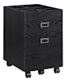 Realspace® Brezio 19"D Vertical 2-Drawer Mobile File Cabinet, Black 1 thumbnail image