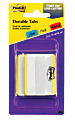 Post-it Durable Tabs, 2 in. x 1.5 in., Pack of 50 Tabs, 2 Dispensers, Canary Yellow  1 thumbnail image