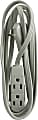 GE 3 Outlet Extension Cord, 8' Long Cord, Flat Plug, Gray, 43027 1 thumbnail image