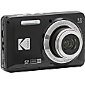 Kodak PIXPRO FZ55 16.4 Megapixel Compact Camera - Black - 1/2.3" CMOS Sensor - Autofocus - 2.7"LCD - 5x Optical Zoom - 6x Digital Zoom - Digital (IS) - 4608 x 3456 Image - 1920 x 1080 Video - Full HD Recording - HD Movie Mode