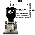 Custom 2000 Plus® Classic 401 Bank Teller/Die Plate Traditional Hand Dater/Date Stamp, 1/2, 1-1/8" x 1-3/8" 1 thumbnail image