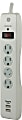 GE 4-Outlet/2 USB Port Surge Protector, 3' Cord, White