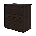 Bestar Universel 28-7/16"W x 19-5/8"D Lateral 2-Drawer File Cabinet, Dark Chocolate