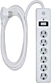 GE 6-Outlet Surge Protector, 10' Cord, White 1 thumbnail image