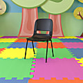 Flash Furniture HERCULES Series Ergonomic Stack Chair, Black 1 thumbnail image
