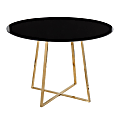 LumiSource Cosmo Contemporary Glam Dining Table, 43-1/2”H x 43-1/2”W x 43-1/2”D, Gold/Black 1 thumbnail image