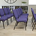 Flash Furniture HERCULES Series Stackable Church Chair, Royal Purple/Goldvein