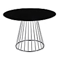 LumiSource Canary Contemporary Dining Table, 29-1/2”H x 29-1/2”W x 43-1/2”D, Silver/Black 1 thumbnail image