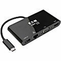 Tripp Lite USB C Docking Station Adapter Converter 4K w/ HDMI, VGA, Gigabit Ethernet, USB-A Hub, Black, Thunderbolt 3 Compatible -  - U44406NHV4GUB 1 thumbnail image
