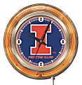 Holland Bar Stool Logo Clock, 15"H x 15"W x 3"D, Illinois