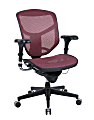 WorkPro® Quantum 9000 Series Ergonomic Mesh/Mesh Mid-Back Chair, Black/Red, BIFMA Compliant