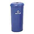 Safco® Round Recycling Receptacle With Lid, 20 Gallons, Blue 1 thumbnail image
