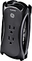 GE 3-Outlet/2 USB Surge Protector, 1' Cord, Black