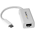 StarTech.com USB-C To Gigabit Ethernet Adapter, White