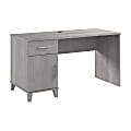 Bush Furniture Somerset 54"W Office Desk With Drawers, Platinum Gray, Standard Delivery