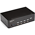 StarTech.com 4 Port HDMI KVM Switch - 4K 30Hz - Dual Display - This 4K HDMI KVM with dual monitor support lets you control four HDMI computers with a single mouse, keyboard and dual monitors up to 4K 30Hz - Support for dual 4K 30Hz displays