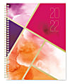 Office Depot® Brand Weekly/Monthly Planner, 8-1/2" x 11", Watercolor Geo, January To December 2022, DX201375