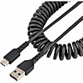StarTech.com 3ft (1m) USB A to C Charging Cable, Coiled Heavy Duty USB 2.0 A to Type-C, Durable Fast Charge & Sync US - R2ACC1MUSBCABLE 1 thumbnail image