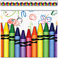 Teacher Created Resources Straight Border Trim, 3" x 35", Crayons, Pack Of 12 Pieces