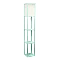 Lalia Home Column Shelf Floor Lamp, 62-3/4"H, Aqua/White 1 thumbnail image