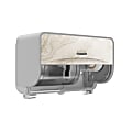 Kimberly-Clark Professional ICON Coreless Standard 2-Roll Toilet Paper Dispenser With Faceplate, Horizontal, Warm Marble