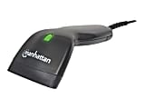 Manhattan Contact CCD Handheld Barcode Scanner, USB, 55mm Scan Width, Cable 150cm, Max Ambient Light 50,000 lux (sunlight), Black, Three Year Warranty, Box - Barcode scanner - handheld - 200 scan / sec - decoded - USB 1 thumbnail image