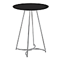 LumiSource Cece Canary Contemporary Glam Counter Table, 36”H x 27”W x 27”D, Chrome/Black