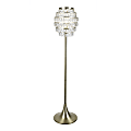 LumiSource Lenuxe Floor Lamp, 63-1/4"H, Clear K9/Gold Plated '16