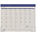 AT-A-GLANCE® Fashion Monthly Desk Pad Calendar, 22" x 17", Blue, January to December 2018 (SK2517-18)