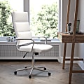 Flash Furniture LeatherSoft™ Faux Leather High-Back Contemporary Executive Office Chair, White