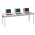 Bretford Basic Quattro Computer Desk, Black/Wild Cherry