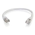 C2G 6in Cat6 Snagless Shielded (STP) Network Patch Cable - White - Category 6 for Network Device - RJ-45 Male - RJ-45 Male - Shielded - 6in - White