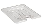 Cambro Camwear GN 1/8 Notched Handled Covers, Clear, Set Of 6 Covers