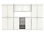 Inval 4-Piece Shaker Style Buffet Storage Cabinet System, 70-7/8”H x 110-1/4”W x 16-9/16”D, Washed Oak 1 thumbnail image
