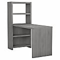 Office by Kathy Ireland® Echo 56"W Bookcase Computer Desk, Modern Gray, Standard Delivery