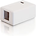 C2G 1-Port Keystone Jack Surface Mount Box - White - 1 x Socket(s) - White 1 thumbnail image