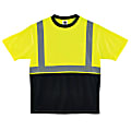 Ergodyne GloWear 8289BK Type-R Class 2 T-Shirt, Small, Black/Lime