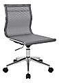 LumiSource Mirage Fabric Industrial Office Chair, Chrome/Silver 1 thumbnail image