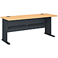 Bush Business Furniture Office Advantage Desk 72"W, Beech/Slate, Standard Delivery
