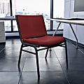 Flash Furniture HERCULES Series Big & Tall Stack Chair, Burgundy Fabric/Silvervein Frame