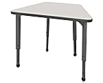 Marco Group Apex™ Series Adjustable Trapezoid 36"W Student Desk, Gray Nebula/Gray