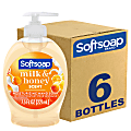 Softsoap Liquid Hand Soap, Milk & Honey Scent, 7.5 Oz, Carton Of 6 Bottles