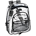 Trailmaker Water-Resistant Clear Backpack, Gray