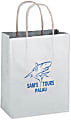 Custom Promotional Paper Shopping Bags, 10" x 5" x 13", White