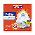 Hefty® Ultra Strong Tall Kitchen Trash Bags, Drawstring, 13 gal, 23.75" x 24.88", White, 110/Box 1 thumbnail image