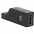 Eaton Tripp Lite Series USB-C to DisplayPort Vertical Adapter (M/F) - USB 3.1, Gen 1, Thunderbolt 3, 4K @ 60 Hz, Black - 1 x USB Type C Male Thunderbolt 3 - 1 x DisplayPort Female Digital Audio/Video - 3840 x 2160 Supported - Gold Contact - Black