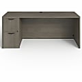 Lorell® Prominence 2.0 72"W x 42"D Left-Pedestal Computer Desk, Gray Elm 1 thumbnail image