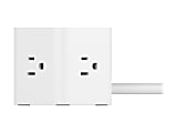 Belkin 3-Outlet Power Cube with 5-Foot Cord and USB-A Ports - Right-angled Connector - 3 x AC Power, 3 x USB - 5 ft Cord - 120 V AC Voltage - Desk Mountable